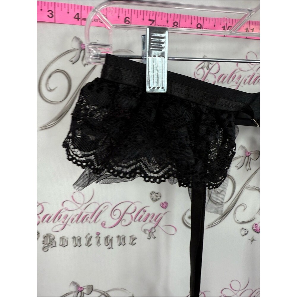 Garter Black Lace Garter Belt with Adjustable Straps tutu - Picture 7 of 15